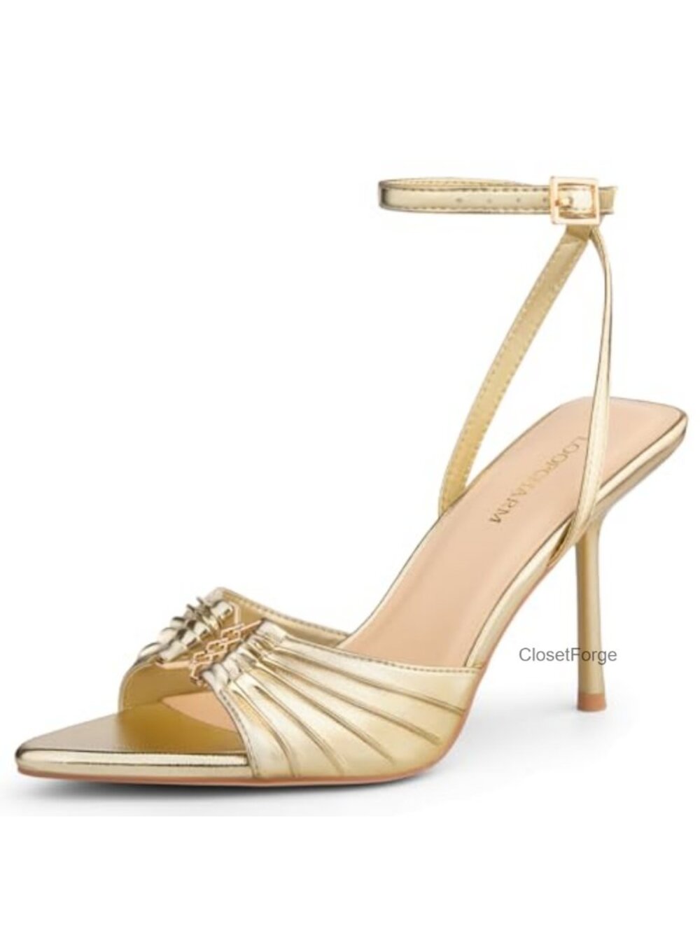 Women's Stiletto High Heels Pointed Open Peep Toe Sandals 3.5"